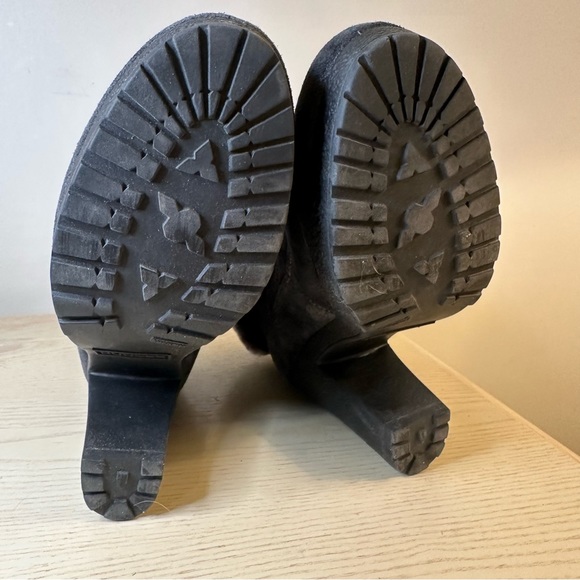 Hunter Ryann Suede and Shearling Ankle Boot in Gray Size 8 1/2 EUC Never Worn - Picture 5 of 9